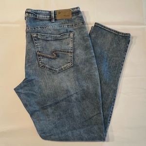 Silver Boyfriend Jeans Size 18x29